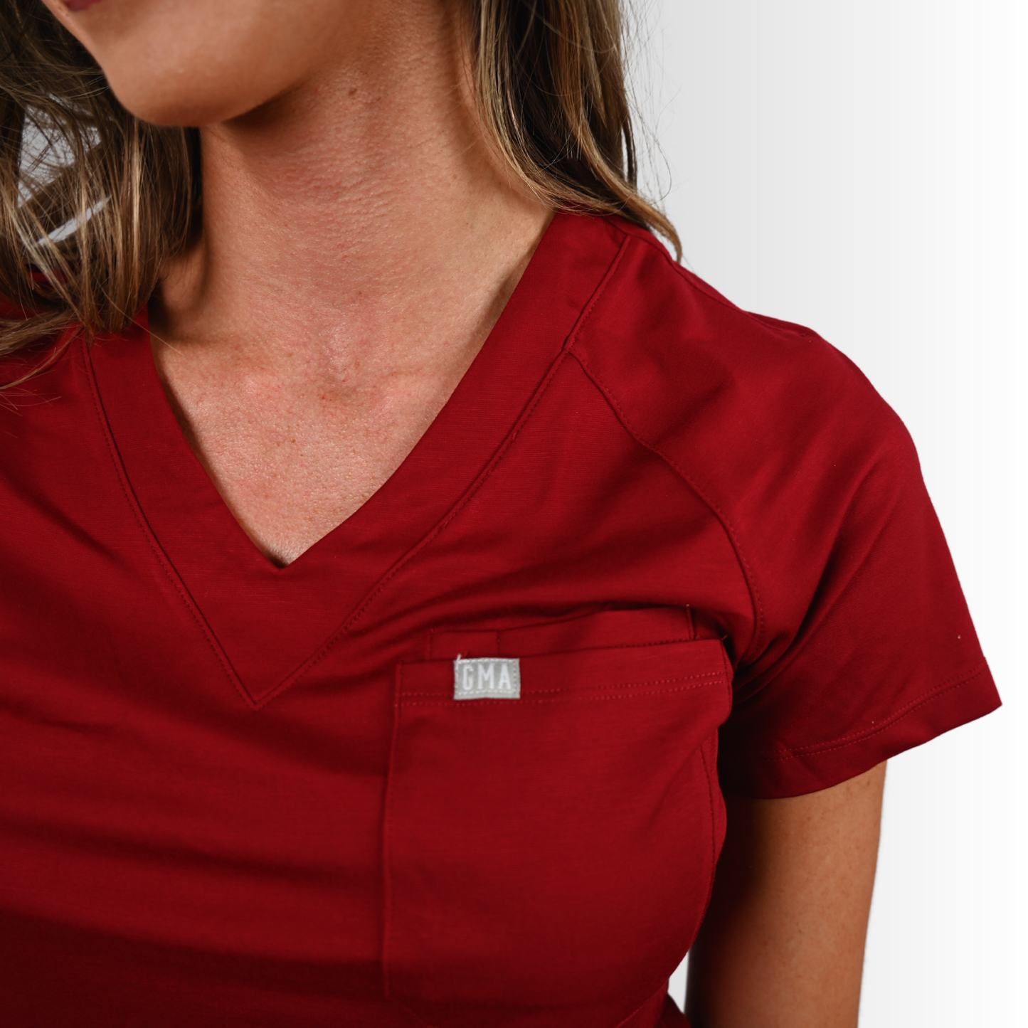 Zion Women V-Neck Scrub Top