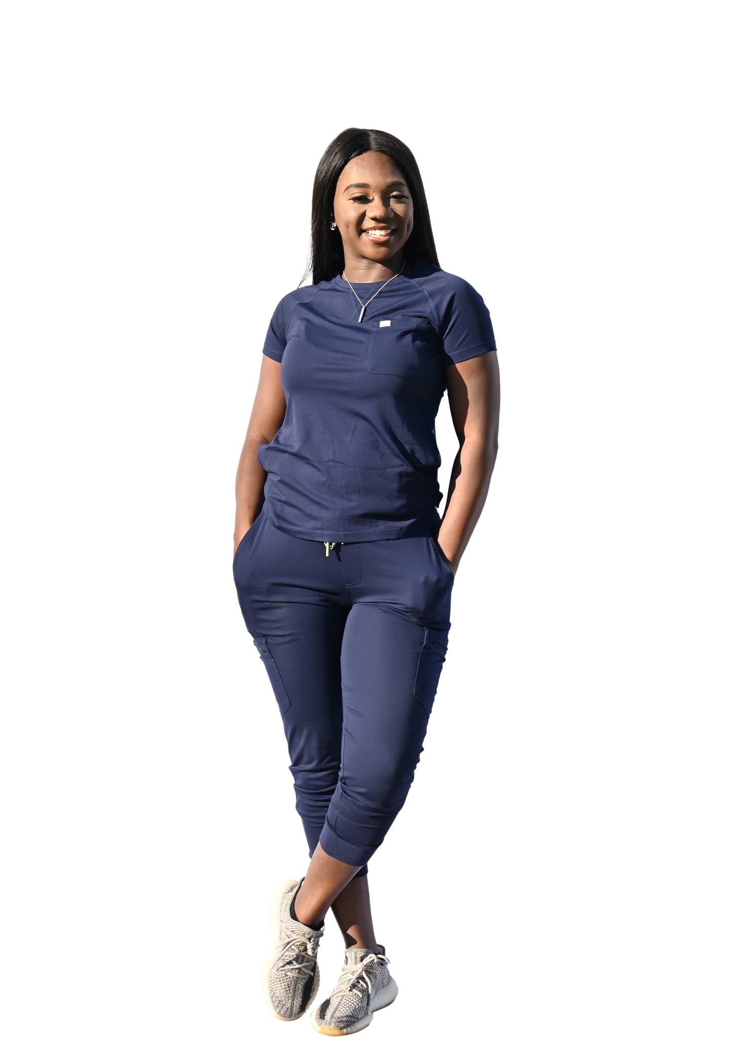 Zion Women Round Neck Scrub Top