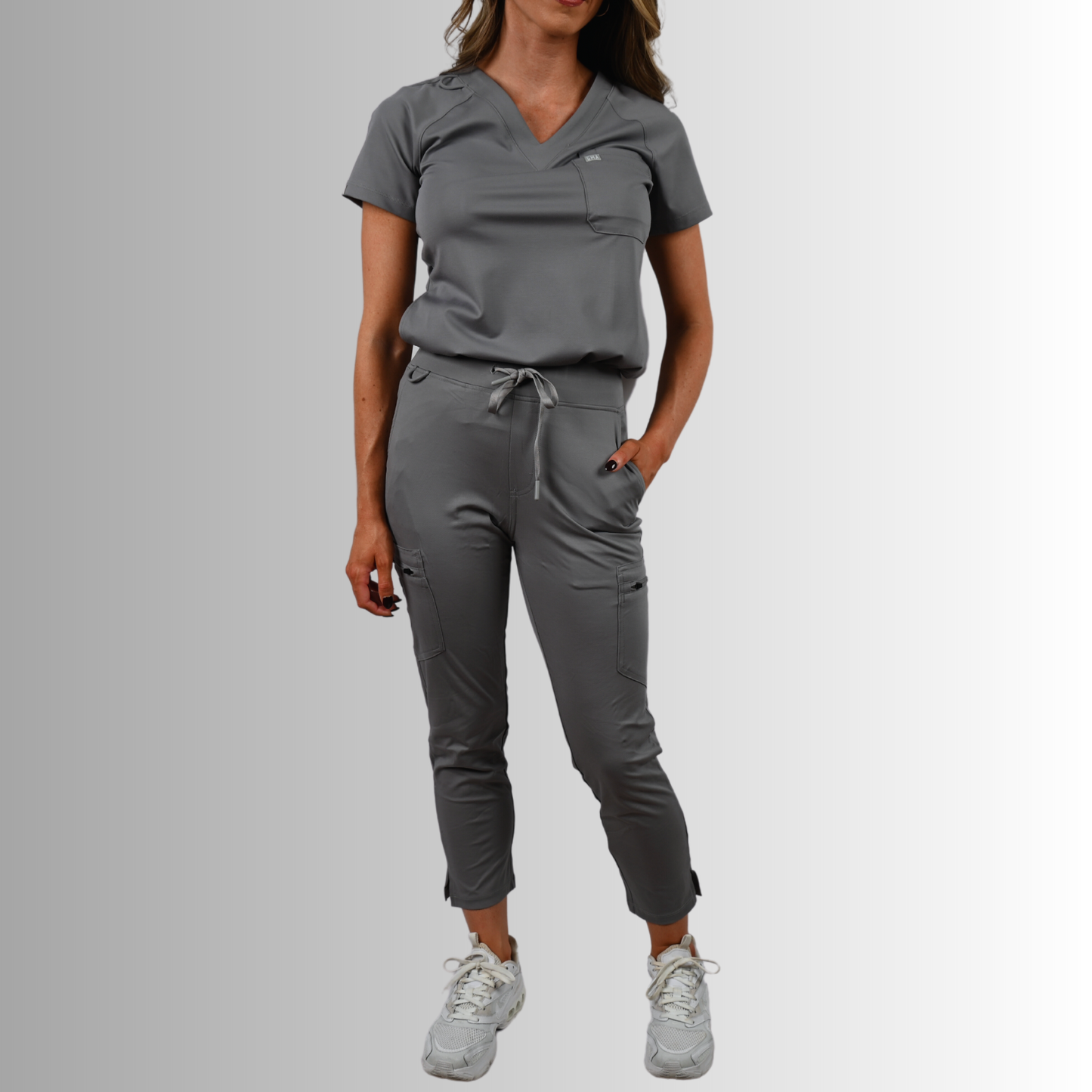 Zion Women V-Neck Scrub Top