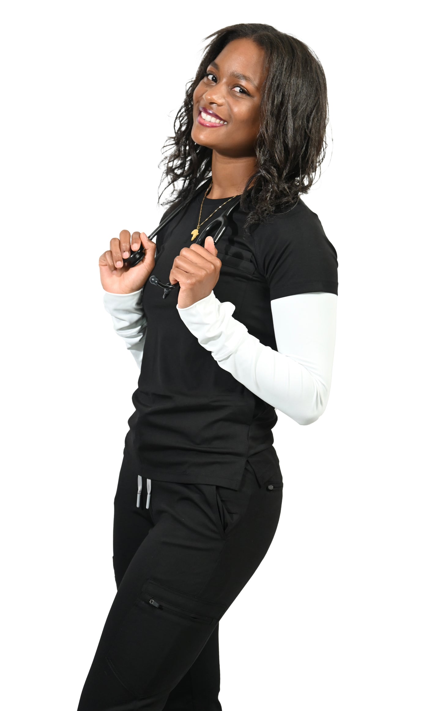 Zion Women Round Neck Scrub Top