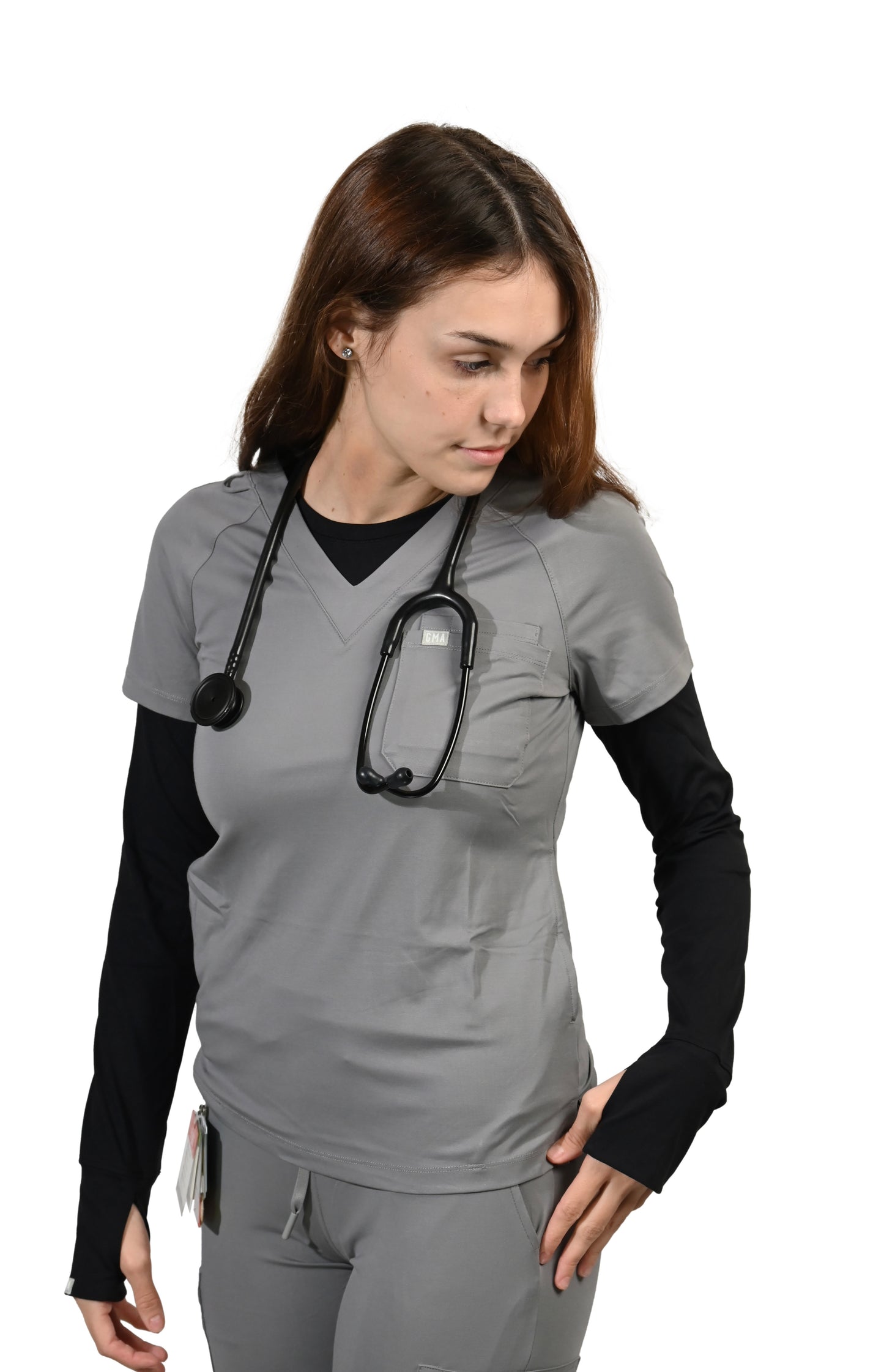 Zion Women V-Neck Scrub Top