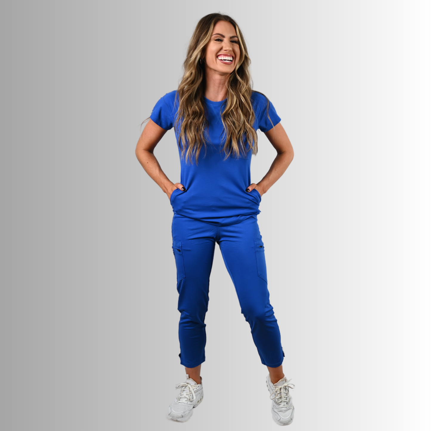 Zion Women Round Neck Scrub Top